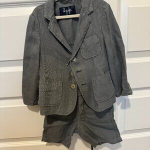 Il Gufo linen jacket and shorts set 2T